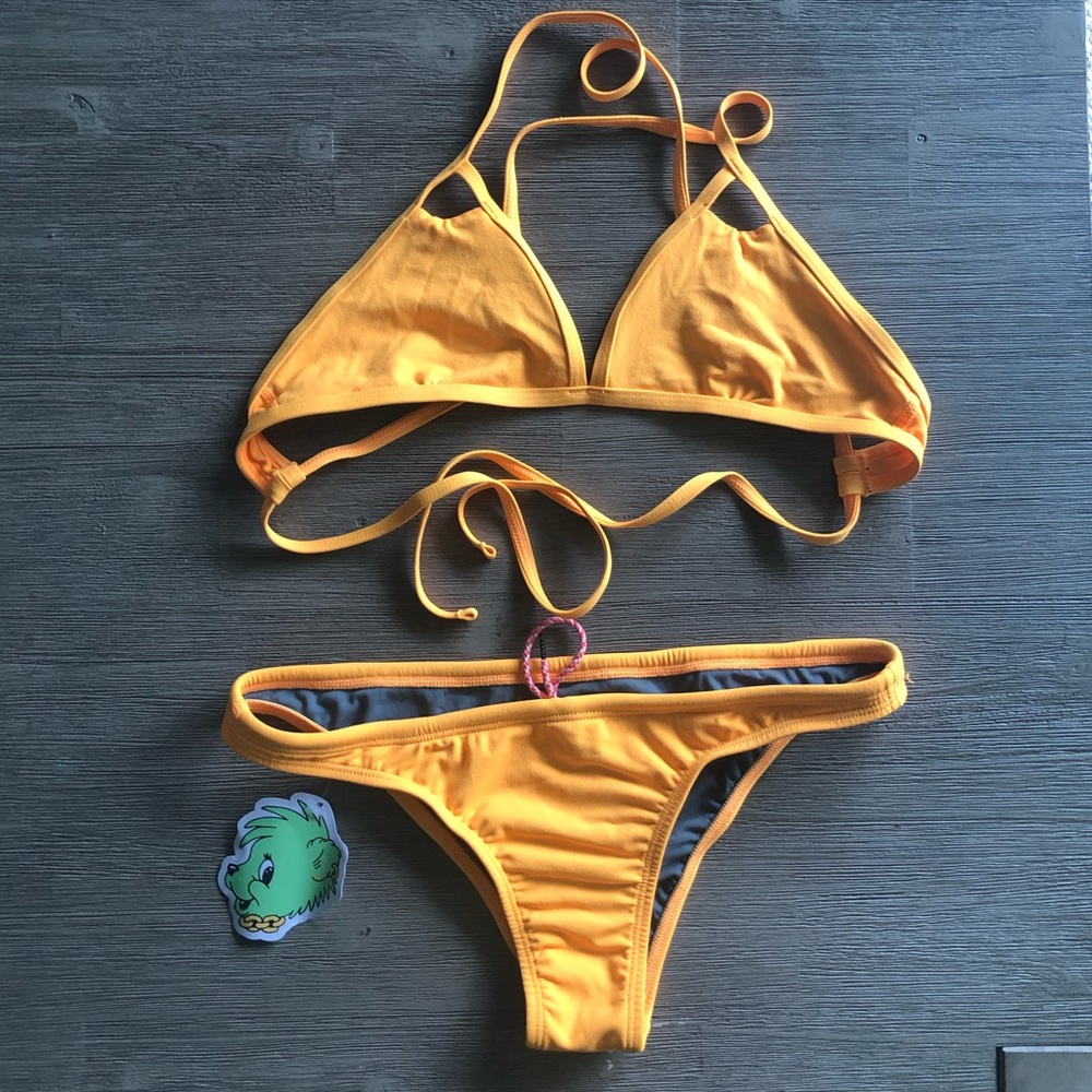 Jolyn Bikini Medium Top “Finn”/Large Bottom “Brazil” - Orange Mango